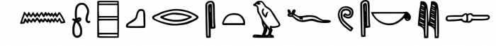 Egyptian Hieroglyph Typeface 1 Font LOWERCASE