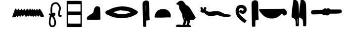 Egyptian Hieroglyph Typeface Font UPPERCASE