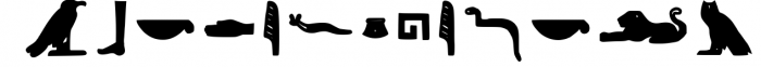 Egyptian Hieroglyph Typeface Font LOWERCASE