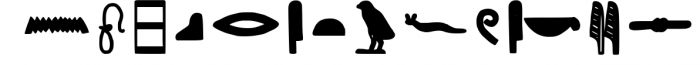 Egyptian Hieroglyph Typeface Font LOWERCASE