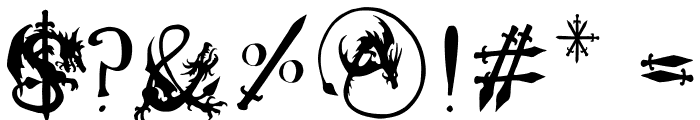 EG Dragon Caps Font OTHER CHARS