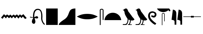 EgyptianHieroglyphsSilhouette Font LOWERCASE