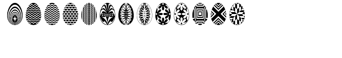 Eggs Galore Ornaments Font LOWERCASE