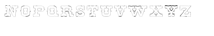 Egiptian Ornamented N3 Outline Font LOWERCASE