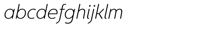 Egon Sans Extra Light Italic Font LOWERCASE