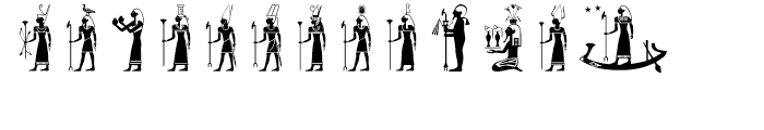 Egyptian Deities Egyptian Deities Font UPPERCASE