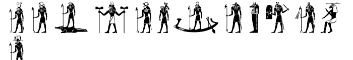 Egyptian Deities Egyptian Deities Font LOWERCASE
