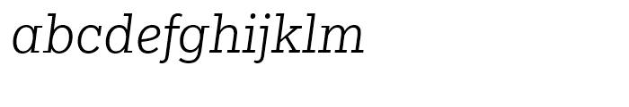 Egyptian Slate Light Italic Font LOWERCASE