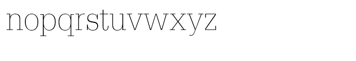 Egyptienne Extra Light Extra Narrow Font LOWERCASE