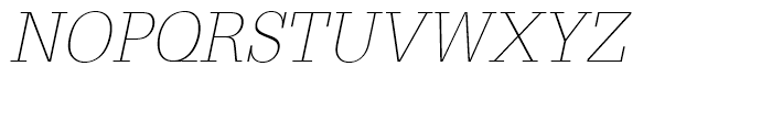 Egyptienne Extra Light Narrow Oblique Font UPPERCASE