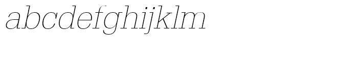 Egyptienne Extra Light Narrow Oblique Font LOWERCASE