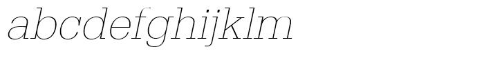 Egyptienne Extra Light Oblique Font LOWERCASE