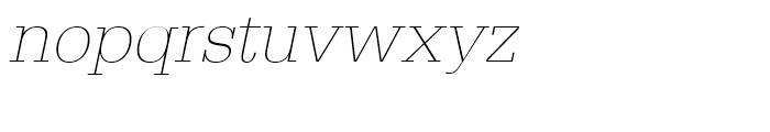 Egyptienne Extra Light Oblique Font LOWERCASE