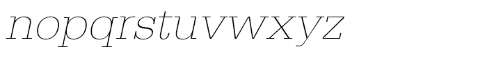 Egyptienne Extra Light Wide Oblique Font LOWERCASE