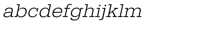 Egyptienne Light Extra Wide Oblique Font LOWERCASE