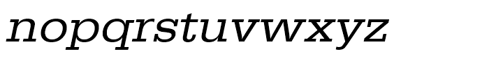 Egyptienne Regular Extra Wide Oblique Font LOWERCASE