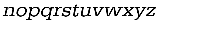 Egyptienne Regular Wide Oblique Font LOWERCASE
