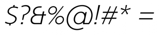 Egon Sans Extra Light Italic Font OTHER CHARS