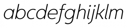Egon Sans Extra Light Italic Font LOWERCASE