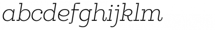 Egalite Thin Italic Font LOWERCASE