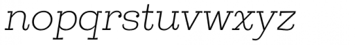 Egalite Thin Italic Font LOWERCASE
