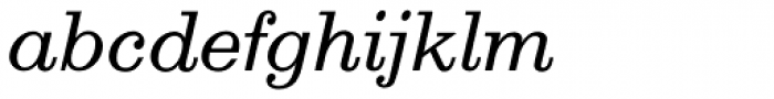 Egizio URW Italic Font LOWERCASE