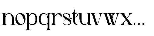 Egluts Font LOWERCASE