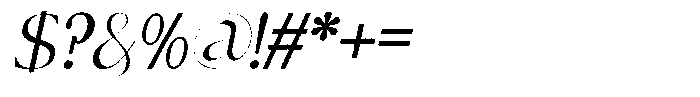 Egmond Rough Italic Font OTHER CHARS