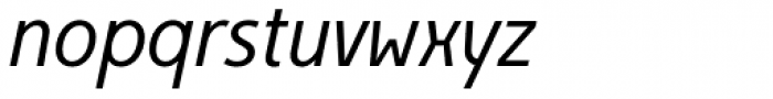 Egon Sans Condensed Light Italic Font LOWERCASE