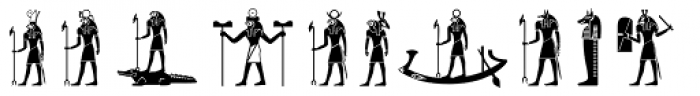 Egyptian Deities Font LOWERCASE