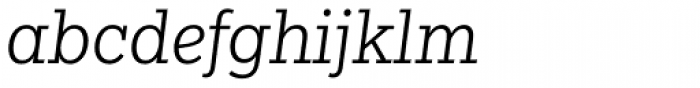 Egyptian Slate Pro Light Italic Font LOWERCASE