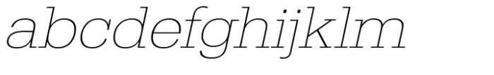 Egyptienne Extra Light Extra Wide Oblique Font LOWERCASE