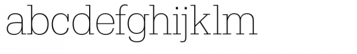 Egyptienne Extra Light Narrow Font LOWERCASE