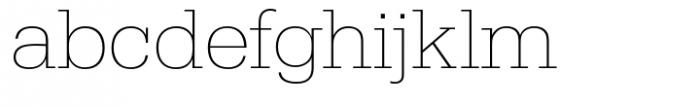 Egyptienne Extra Light Wide Font LOWERCASE