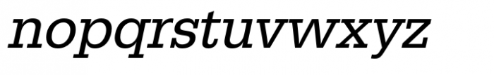 Egyptienne Regular Narrow Oblique Font LOWERCASE