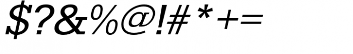 Egyptienne Regular Wide Oblique Font OTHER CHARS