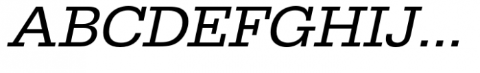 Egyptienne Regular Wide Oblique Font UPPERCASE