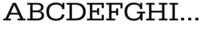 Egyptienne Std Regular Extra Wide Font UPPERCASE