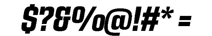 Egitto Condensed Bold Italic Font OTHER CHARS