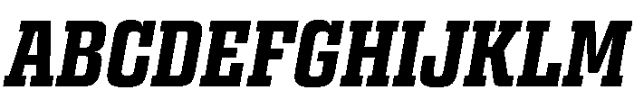 Egitto Condensed Bold Italic Font UPPERCASE