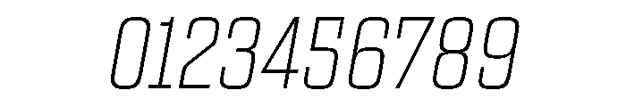 Egitto Condensed Extra Light Italic Font OTHER CHARS