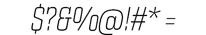 Egitto Condensed Extra Light Italic Font OTHER CHARS