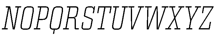 Egitto Condensed Extra Light Italic Font UPPERCASE