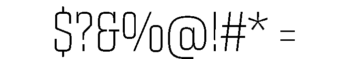 Egitto Condensed Extra Light Font OTHER CHARS