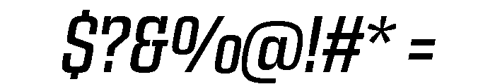 Egitto Condensed Medium Italic Font OTHER CHARS