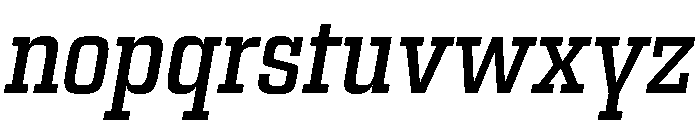 Egitto Condensed Medium Italic Font LOWERCASE