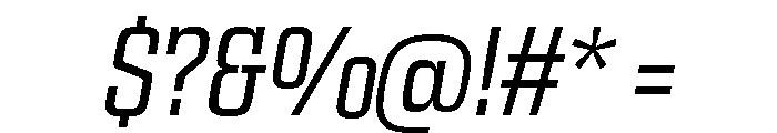 Egitto Condensed Regular Italic Font OTHER CHARS