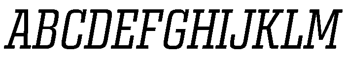 Egitto Condensed Regular Italic Font UPPERCASE