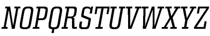 Egitto Condensed Regular Italic Font UPPERCASE