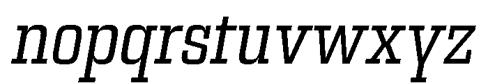 Egitto Condensed Regular Italic Font LOWERCASE